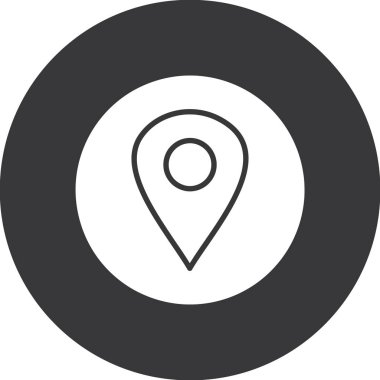 gps konum haritası simgesi sağlam biçimli