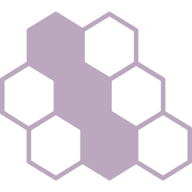 Altıgen bal peteği ikonu vektör tasarımı çizimi