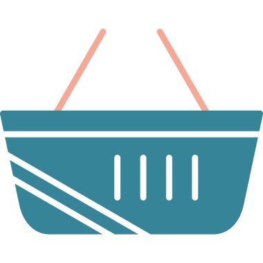 Sepet. Web simgesi basit illüstrasyon