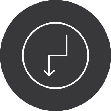 ok dairesi oku izole edilmiş simge