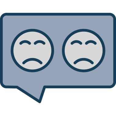 Üzgün surat. Basit tasarım