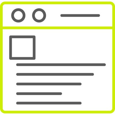 Web arayüzü simgesi, vektör illüstrasyonu