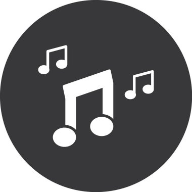 Müzik. Web simgesi basit illüstrasyon