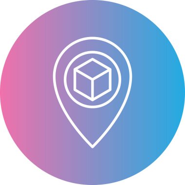 harita simgesinin vektör illüstrasyonu