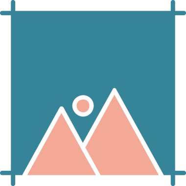 Bir dağ manzarasının arka planının vektör çizimi