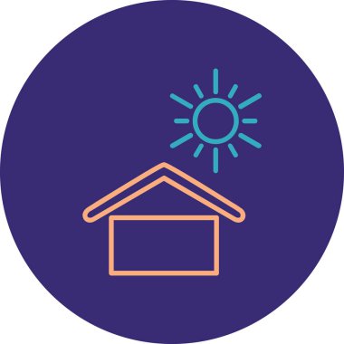 Modern ev simgesinin vektör illüstrasyonu