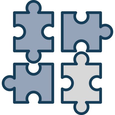 bulmaca parçaları, vektör illüstrasyonu