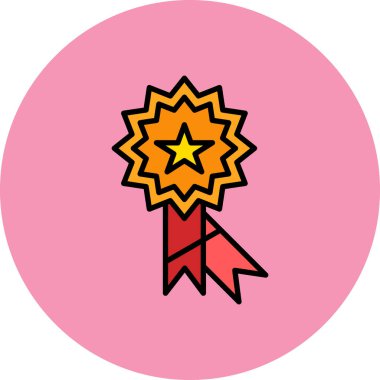 Madalya ikon vektör illüstrasyonu