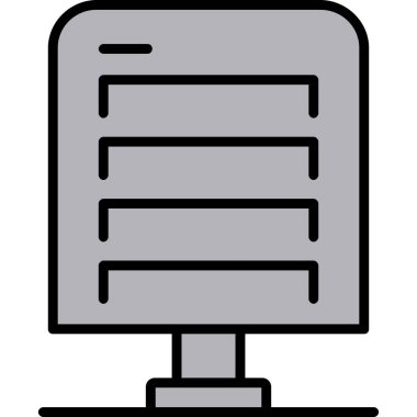 bilgisayar ekranı simgesi, vektör illüstrasyonu