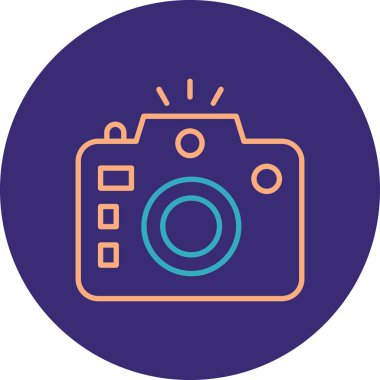 Kamera. Web simgesi basit illüstrasyon