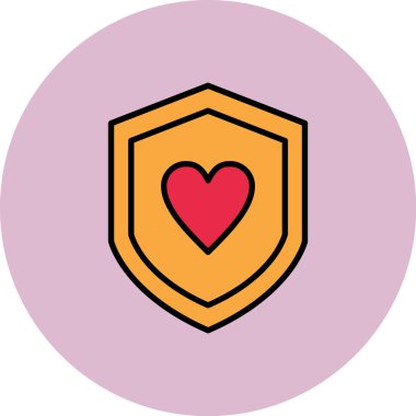 Kalp. Web simgesi basit illüstrasyon