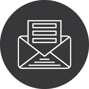 Zarf. Web simgesi basit illüstrasyon