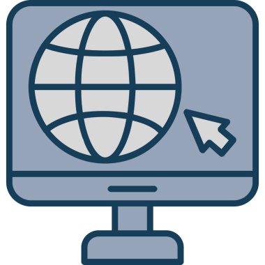 Ana hatları doldurulmuş genel bilgisayar simgesi