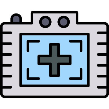 Araba pil simgesi renk dış hat vektörü