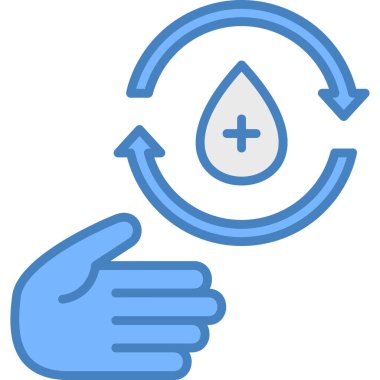 Su. Web simgesi basit illüstrasyon