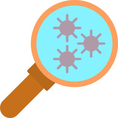 Bakteri simgesi. Web için büyütme vektör simgelerinin basit illüstrasyonu