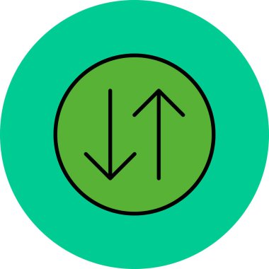 Bir çember simgesinin vektör illüstrasyonu