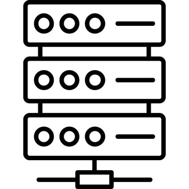 veritabanı. Web simgesi basit illüstrasyon