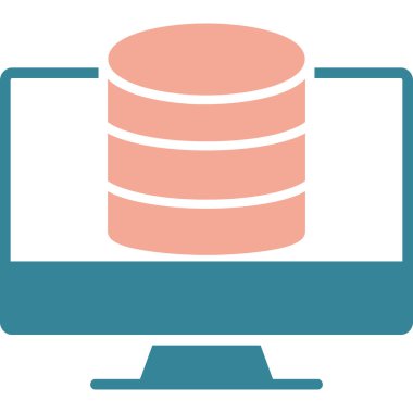 veritabanı vektör çizgisi renk simgesi