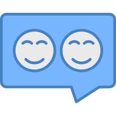 Sohbet web simgesi, basit illüstrasyon tasarımı