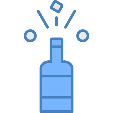 Alkol şişesi taslak biçiminde içki ikonu