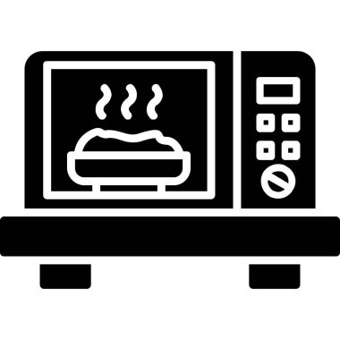 fırın simgesi, basit vektör illüstrasyonu