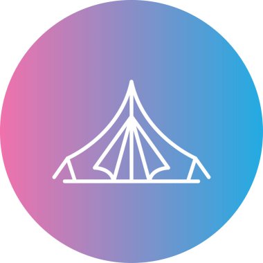 kamp çadırı ikonu vektör illüstrasyonu