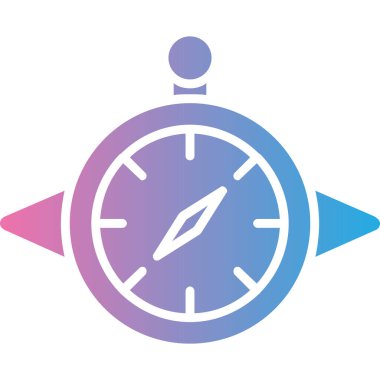 Pusula. Web simgesi basit illüstrasyon