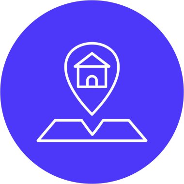 Bir bina simgesinin vektör illüstrasyonu