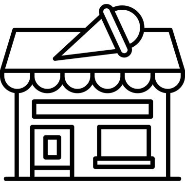 dükkan simgesi, vektör illüstrasyonu