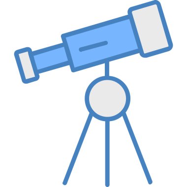 Teleskop. Web simgesi basit illüstrasyon