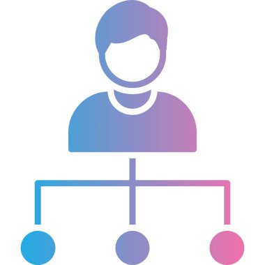 Bir insan simgesinin vektör illüstrasyonu