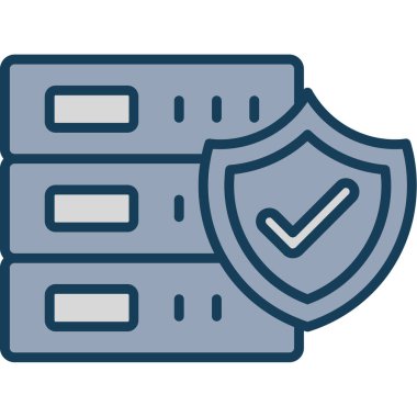 Güvenlik sistemi vektör çizgisi simgesi