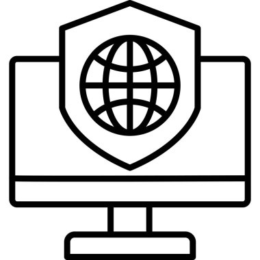 genel internet ağ vektör simgesi