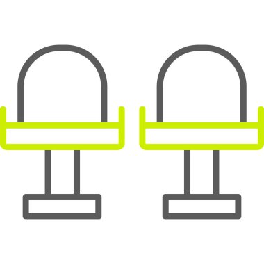 Siyah çizgi tablosu simgesi beyaz arkaplanda izole edildi. Masa sembolü. Simgeleri renklendir. vektör