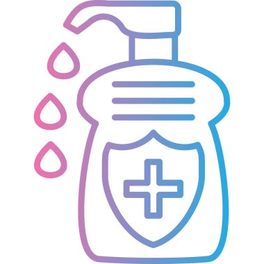 Bir damla suyla bir şişenin vektör çizimi