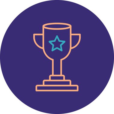 Kupa. Web simgesi basit illüstrasyon