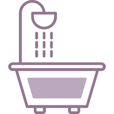 Banyo yap. Web simgesi basit illüstrasyon