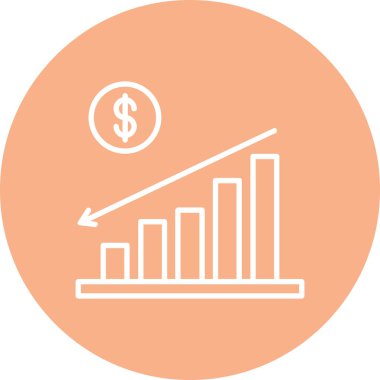 Dolar vektör simgesi, düz tasarım