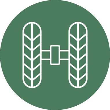 Bir ağaç simgesinin vektör illüstrasyonu