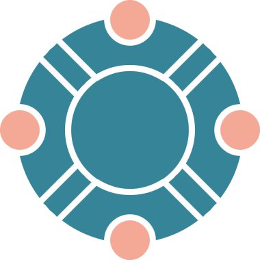 Bir çiçek simgesinin vektör illüstrasyonu