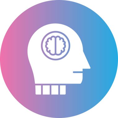 beyin ikonu vektör illüstrasyonu