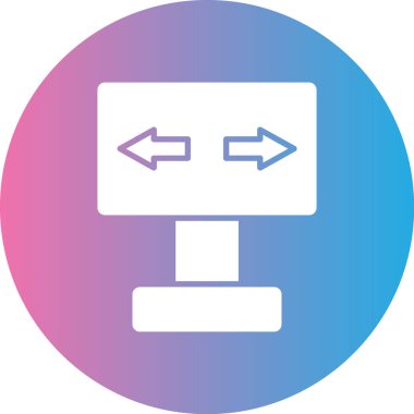 Bilgisayar. Basit illüstrasyon, modern biçim