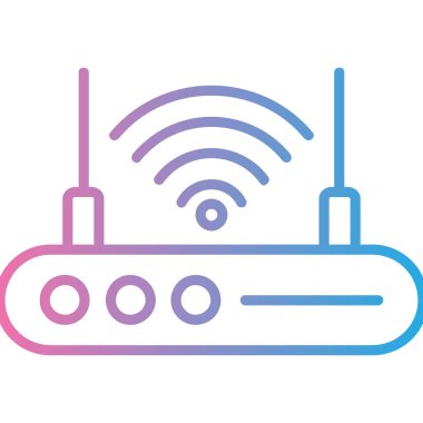 Wi-fi yönlendirici vektör illüstrasyonu