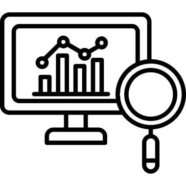 analiz simgesi, vektör illüstrasyonu