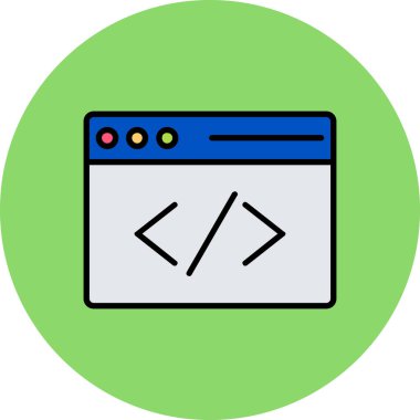 Web tarayıcısı. Web simgesi basit illüstrasyon