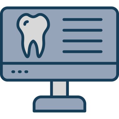 Diş simgesi vektör illüstrasyonu