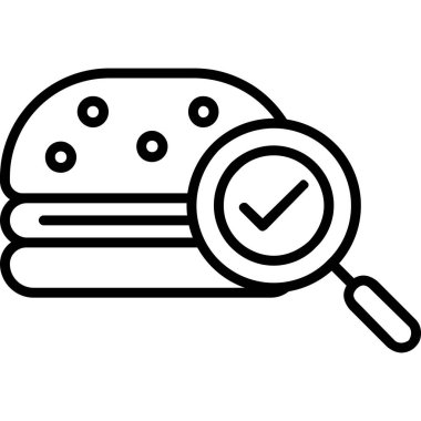 yiyecek ve içecek satırı vektör simgesi.