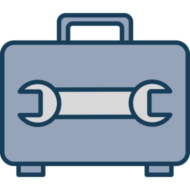 bavul ikonu vektör illüstrasyonu