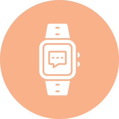 Akıllı saat. Web simgesi basit illüstrasyon